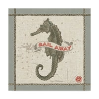 Zaštitni znak likovne umjetnosti' Drift Away Seahorse ' platnena Umjetnost Sue Schlabach