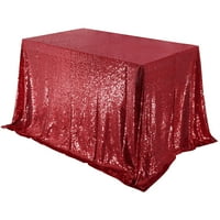 Jedinstvene ponude Sparkle Sequin stolnjak plastike za banket Party Decor, Red