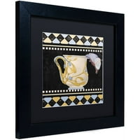 Zaštitni znak Likovna umjetnost Bistro Nouveau i umjetnost platna u boji Pekara crna mat, crni okvir