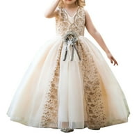 Haljine za djevojke Dječja haljina za bebe princeza haljina bez rukava duga haljina cvijet vjenčanica Model