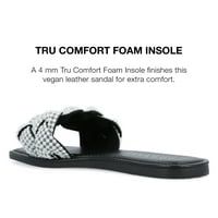 Kolekcija Journee Womens Railley Tru Comfort Foam Slip On Slide Ravne Sandale