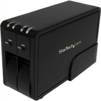 StarTech.com Dual 3.5 in USB 3. Hot Swap Trayless SATA hard disk Enclosure W Fan