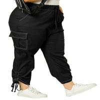 Jedinstvene povoljne ženske teretne pantalone sa elastičnim strukom veće veličine