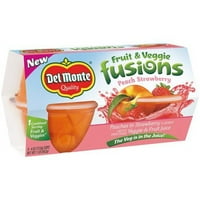 Del Monte Fruit Cups Fruit & Veggie Infusions Peaches Strawberry, oz. Kupa