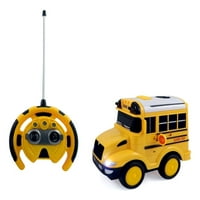 Bisontec školski autobus RC igračka za djecu sa daljinskim upravljačem, svjetlima i zvucima