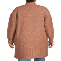 Terra & Sky ženski džemper sa džemperom Plus veličine Duster, srednje težine