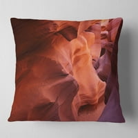 Designart Antelope Canyon Magical Shades - jastuk za bacanje pejzažne fotografije - 18x18