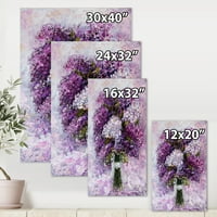 Designart 'Purple Hyacinth Flowers Bouquet' Tradicionalni Canvas Wall Art Print