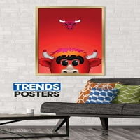 Chicago Bulls-S. Preston Mascot Benny Wall Poster, 22.375 34
