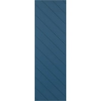Ekena Millwork 12 W 72 H True Fit PVC dijagonalna letvica modernog stila fiksne kapke za montiranje, boravak