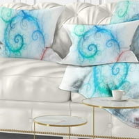 Designart prekrasan plavi fraktalni uzorak - apstraktni jastuk za bacanje - 16x16