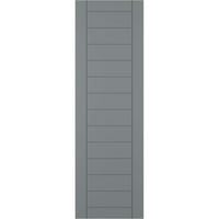 Ekena Millwork 18 W 62 H True Fit PVC horizontalna letvica uokvirena u modernom stilu fiksne kapke za montiranje,