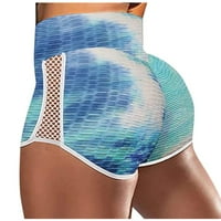 MESH gradijentne kratke hlače za žene visoki struk trčanje biciklističke kratke hlače Scronch Gym Yoga kratke