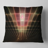 Designart Pink on Black laserske zaštitne mreže - apstraktni jastuk za bacanje-18x18