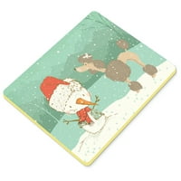 Čokoladna Pudlica snjegović Božićna kuhinja ili kupatilo 24x36