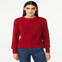 Besplatan sklop ženski skupljeni Raglan džemper sa dugim rukavima