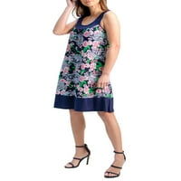 Udobna odjeća Ženska cvjetna haljina za koljena ruka bez rukava