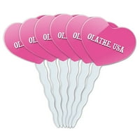 Olathe USA Srce Love Cupcake Tippers - Set od 6