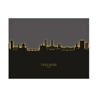 Michael Tompsett' Toulouse France Skyline Glow II ' Canvas Art