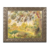 Zaštitni znak Likovna umjetnost Proljetni pejzaž Umjetnost platna Pjera Renoira, Zlatni ukrašeni okvir
