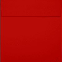 Papirne kvadratne pozivnice Peel & Press koverte, 60lb, 1 2, praznično crveno, pakovanje
