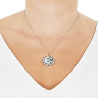 Brilliance Fine Jewelry SEDEF, Abalone, Kristal, mjesec, privjesak sa zvijezdama u srebru, 18