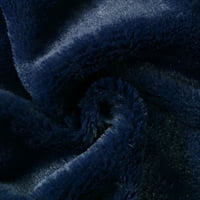 Momci plišani pokrivač sa Fau krznom unazad-puna kraljica 90, plava