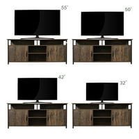 Aukfa drveni TV stalak sa metalnim nogama za televizore do 55 - Espresso