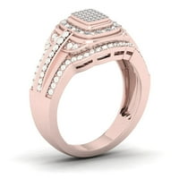 1 10ct TDW dijamantski verenički prsten od 10k ružičastog zlata