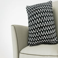 O zaljev 20 20 ručno tkani crni bijeli chevron pamučni jastučni jastuk
