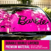 Bar-60th Anniversary Pink Fashionista harmonika vjetrobransko staklo, preklopno sjenilo za prednji prozor automobila Specijalno izdanje zvanično licencirani kolekcionarski automobilski dodatak, Universal Fit