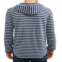 George muška i velika Muška Waffled Pique Moda Henley Hoodie, do veličine 5XL