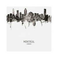 Zaštitni znak likovne umjetnosti' Montreal Canada Skyline Portrait II ' platnena Umjetnost Michaela Tompsetta