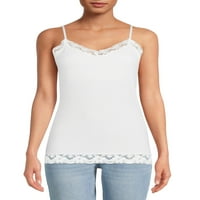 No Bounties Juniors ' Lace Trim Cami Top