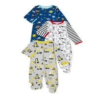 Wonder Nation novorođeni dječak spava i igra pidžamu, 3-pakovanje, Preemie-mjeseci