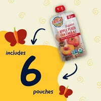 Najbolja Organska hrana za bebe na Zemlji, Oatmeal apple Peach, 3. oz Pouches