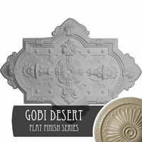 1 8 H 1 8 W 3 4 P katedralski stropni medaljon, ručno oslikana pustinjom Gobi