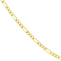 14k žuto zlato za muškarce i žene od 20 konkavna Figaro lančana ogrlica