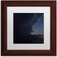 Zaštitni znak Likovna umjetnost Sunset Thunderhead 1 Umjetnost platna Kurta Shaffera bijeli mat, drveni