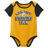 Pittsburgh Steelers NB inf Boy 3pk Onesie 9K1N3FGVS 18M