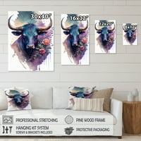 Designart slatka Taurus Floral Art II platno zid Art