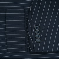 Muško klasično Tamnoplavo odijelo sa prugama na 2 dijela