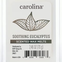 Carolina Candle Umirujući Eukaliptus 2. Oz wa Melt, aromaterapija, kocka, Bijela