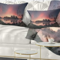 Designart prolećne planine sa ljubičastim nijansama - jastuk za bacanje sa pejzažnim štampom - 12x20