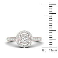 1 2ct TDW dijamantski prsten od 10k ružičastog zlata