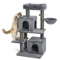 Aukfa višeslojno Veliko mačje drvo za podni toranj za više mačaka sa stanom za mačke, udobnim plišanim Smuđevima