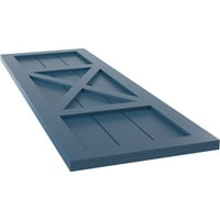 Ekena Millwork 12 W 46 H True Fit PVC Centar X-Board seoska kuća sa fiksnim nosačem, boravak plava