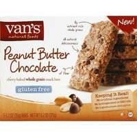 Van's Natural Foods Gluten Free Peanut Butter Chocolate Snack Bars, 1. oz, grofe.
