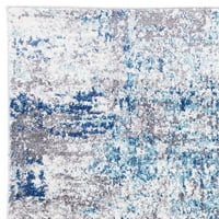 Aston Mackenzie Abstract Distressed Area Rug, Svijetlo Plava Siva, 6'7 6'7 Kvadrat