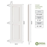 Ekena Millwork 15 W 71 H True Fit PVC dvije jednake podignute kapke, Hailstorm siva